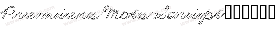 Premiers Mots Script字体转换